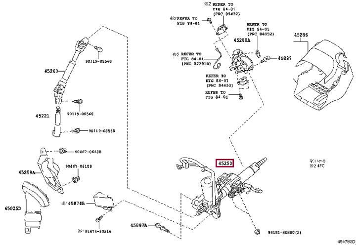 Toyota 45250-12B82 Column assy, steering 4525012B82 4525012B82 Toyota Column assy, steering