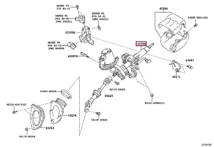 4525048161 Toyota Steering column