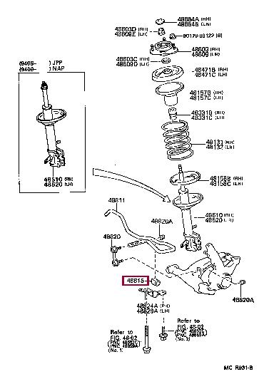 Toyota 48815-12220 Front stabilizer bush 4881512220