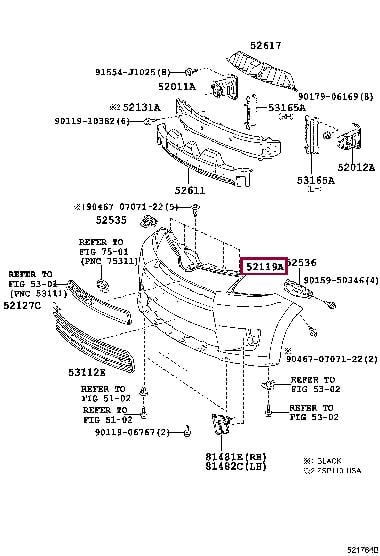 5211952945 Toyota Front bumper