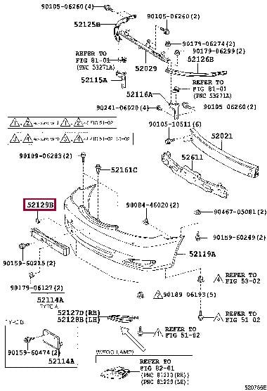 5212933010B1 Toyota Bumper cover