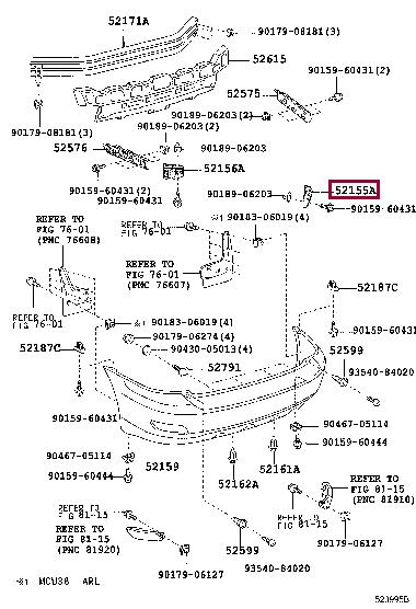 5215548011 Toyota Bracket bumper