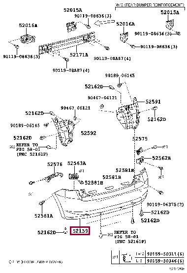 5215902975 Toyota Bumper rear