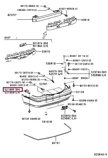 5218550030 Toyota Bracket bumper
