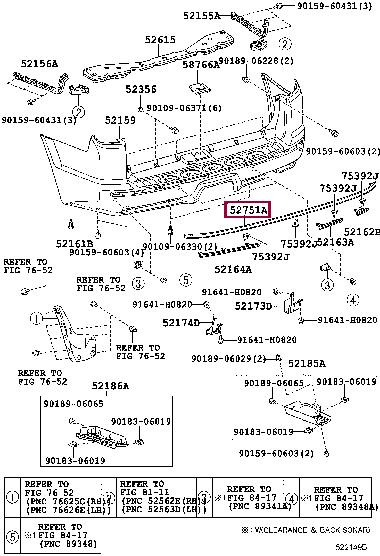 5275135010 Toyota Moulding bumper