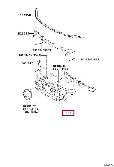 Buy Toyota 53111-76030 at a low price in United Arab Emirates!