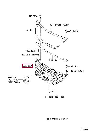 Buy Toyota 53112-50120 at a low price in United Arab Emirates!
