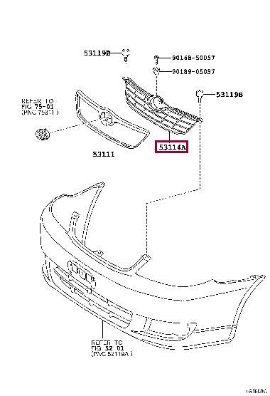 5311402901 Toyota Grille radiator