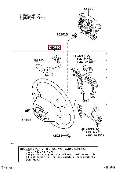 4510005440B0 Toyota Steering Wheel