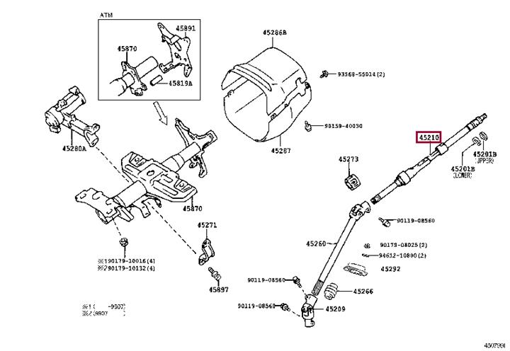 4521026081 Toyota Steering shaft