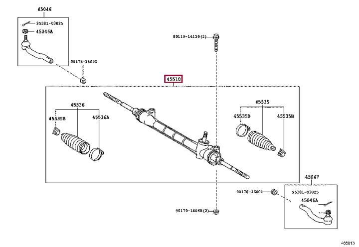 Toyota 45510-58030 Steering 4551058030 4551058030 Toyota Steering