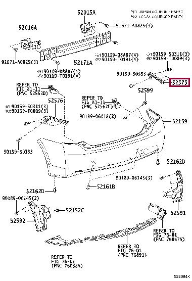 Buy Toyota 52575-47021 at a low price in United Arab Emirates!
