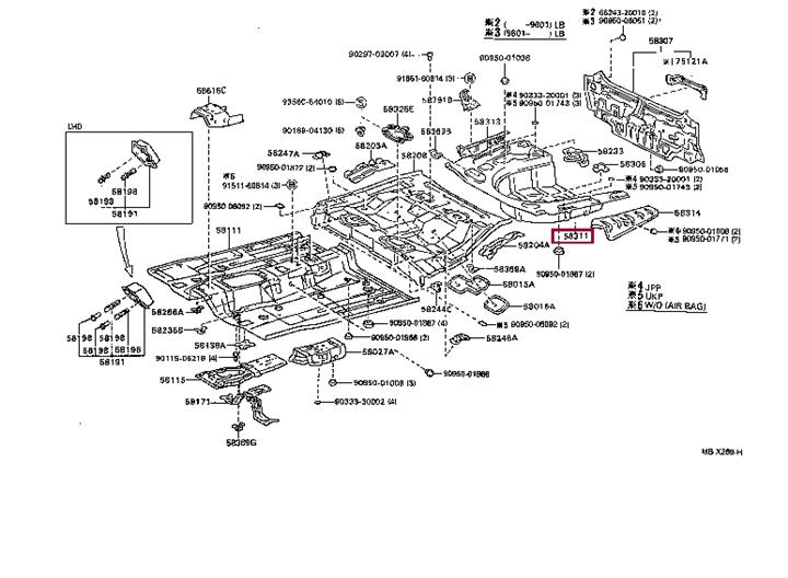 Toyota 58311-21060 PAN, RR FLOOR 5831121060