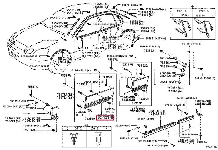 7573630182C0 Toyota Auto part