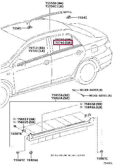 Buy Toyota 75740-12390 at a low price in United Arab Emirates!