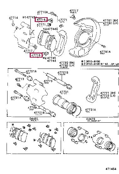Brake pad fitting kit Toyota 47716-32031