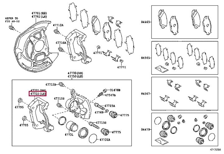 Toyota 47722-53060 Auto part 4772253060 4772253060 Toyota Auto part
