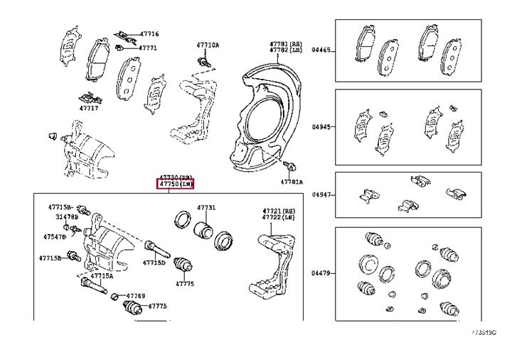 Toyota 47750-48140 Brake caliper 4775048140