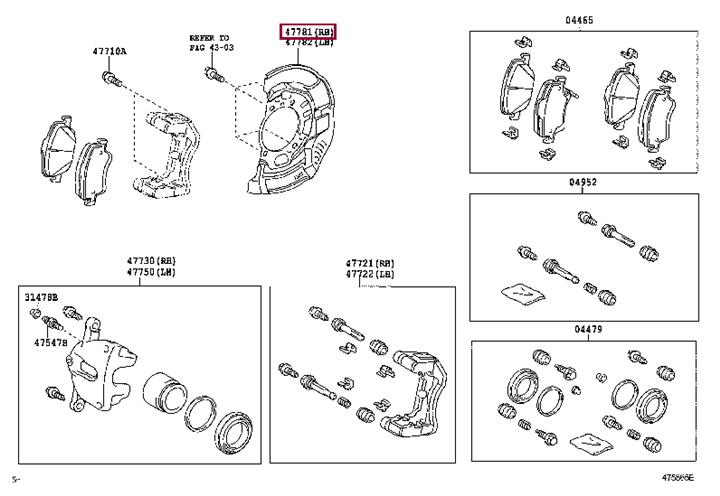 Toyota 47781-02100 SPRITZBLECH BREMSSCH 4778102100