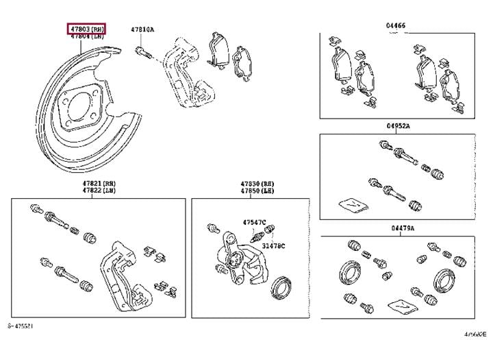 Brake dust shield Toyota 47881-12071