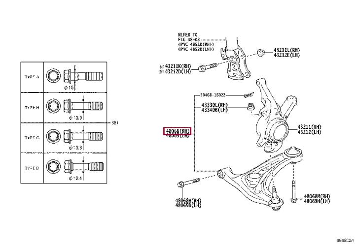 Toyota 48068-W9005 Auto part 48068W9005 48068W9005 Toyota Auto part