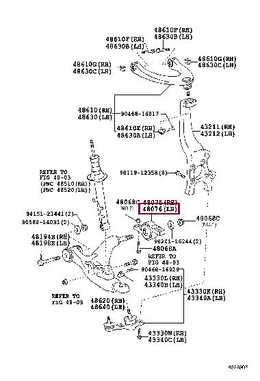Toyota 48076-30050 Auto part 4807630050 4807630050 Toyota Auto part