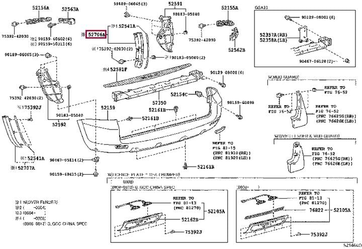 Toyota 52706-42010-J2 MOULDING SUB-ASSY, R 5270642010J2 5270642010J2 Toyota MOULDING SUB-ASSY, R