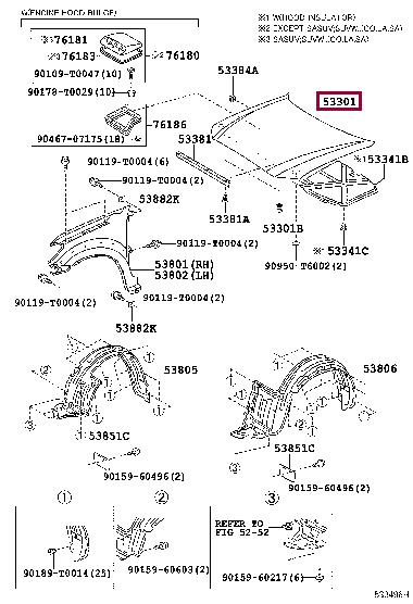533010K101 Toyota Hood