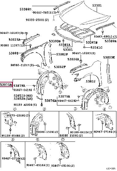 Buy Toyota 53875-06060 at a low price in United Arab Emirates!