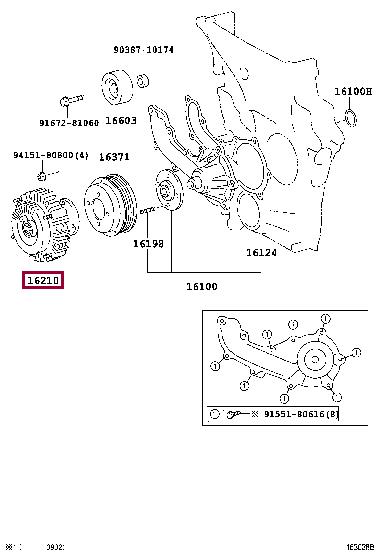 1621075120 Toyota Viscous coupling assembly