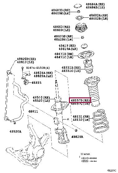 Toyota 48157-0D050 Shock absorber boot 481570D050