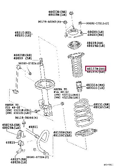 Toyota 48157-0E040 Front shock absorber boot 481570E040