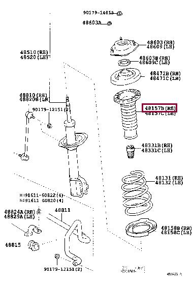 Toyota 48157-33061 Shock absorber boot 4815733061