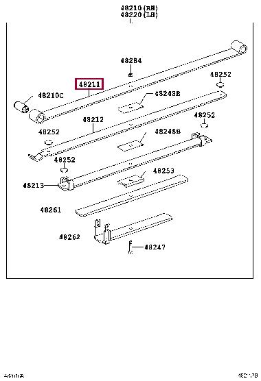 482110K230 Toyota Leaf spring