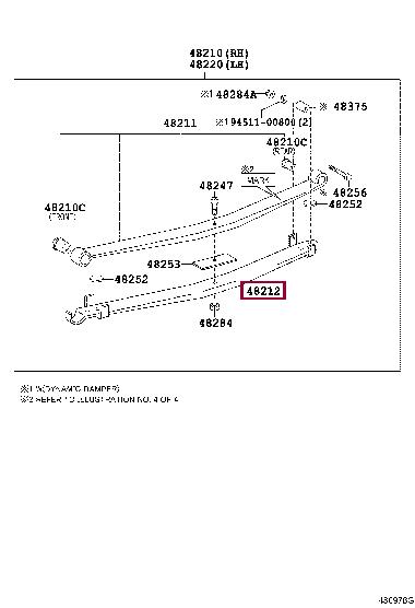482123C141 Toyota Leaf spring