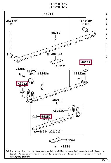 4825226A01 Toyota SILENCER, RR SPRING