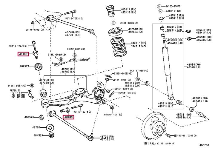 Toyota 48409-42010 Bolt 4840942010 4840942010 Toyota Bolt