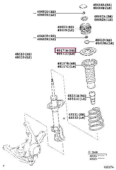 Toyota 48471-52030 Suspension spring front 4847152030 4847152030 Toyota Suspension spring front