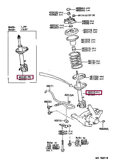 Toyota 48510-02030 ABSORBER ASSY, SHOCK 4851002030