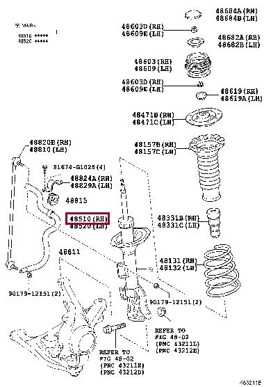 Toyota 48510-52F30 Shock absorber assy 4851052F30