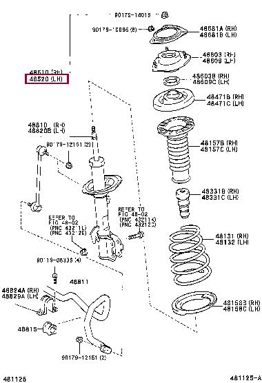 Toyota 48520-29815 Shock absorber assy 4852029815