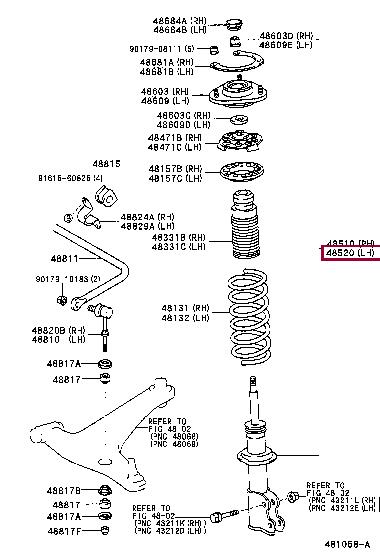 Toyota 48520-80053 Auto part 4852080053 4852080053 Toyota Auto part
