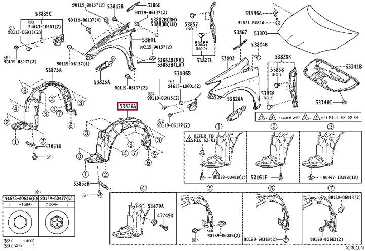 Toyota 53876-47071 Auto part 5387647071 5387647071 Toyota Auto part
