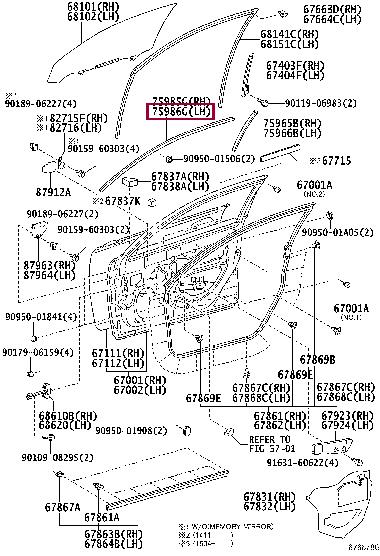 7598676011 Toyota Label