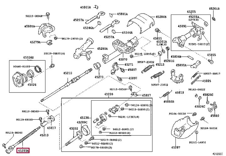4520360090 Toyota Steering shaft