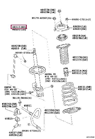 Toyota 48510-8Z104 Front suspension shock absorber 485108Z104