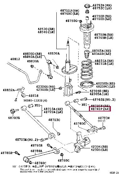 Toyota 48740-0E050 Track Control Arm 487400E050 487400E050 Toyota Track Control Arm