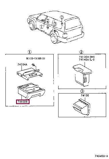 7410260111 Toyota Ashtray