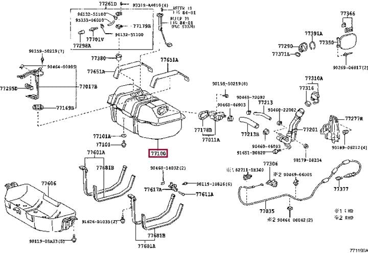 7700160641 Toyota Fuel Tank