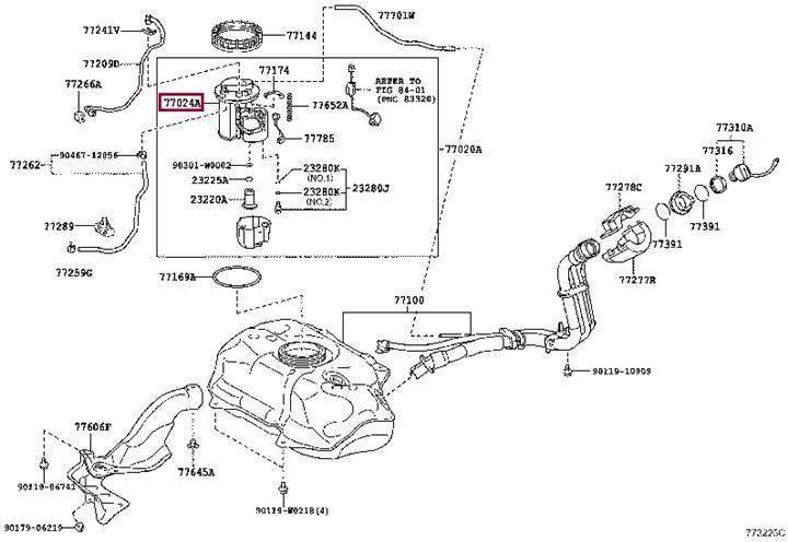 770240D120 Toyota Fuel pump